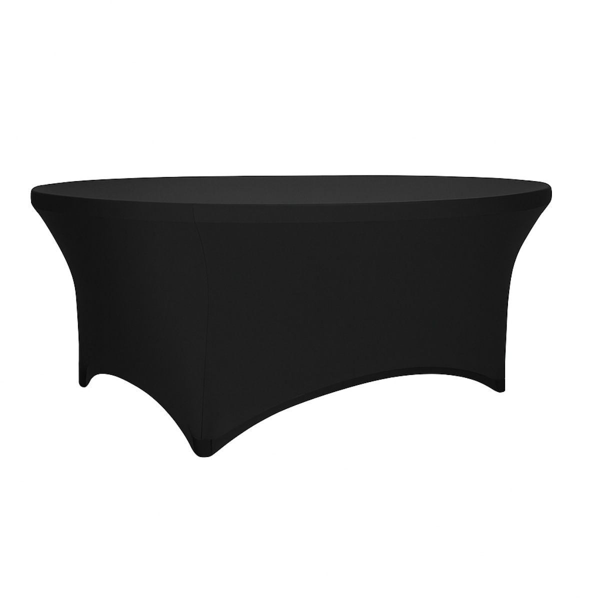 DL ROUND SPANDEX R160 Black classic Conference, banquet spandex cover